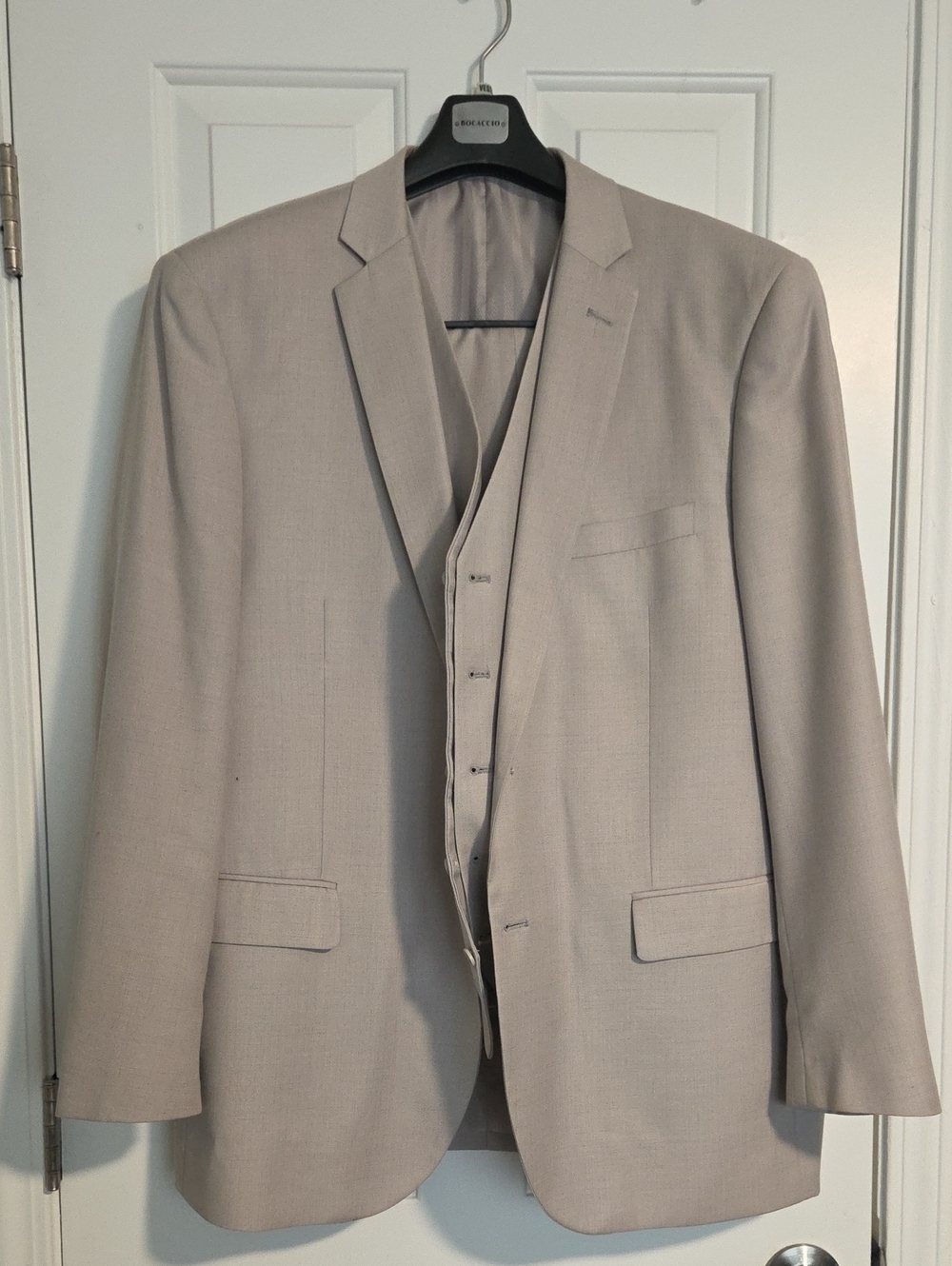 Men's Light Beige Three-Piece Suit